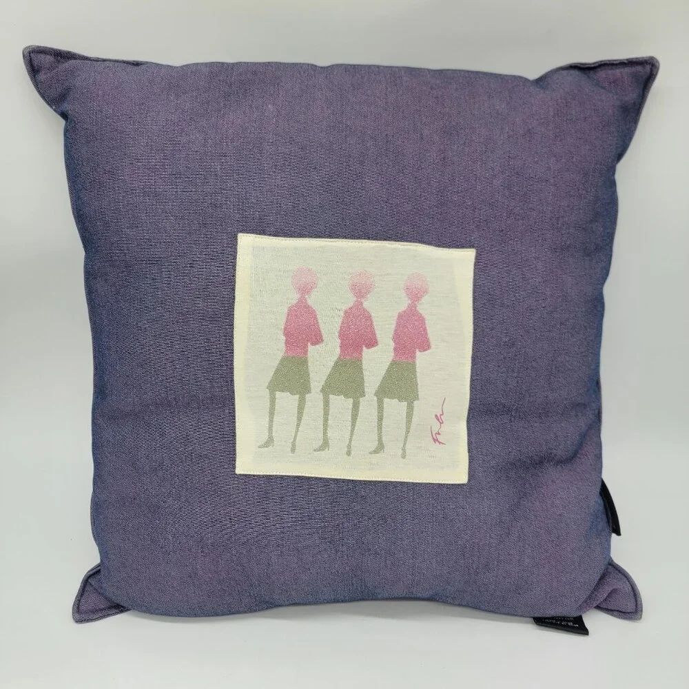 FUBU Pillow Home Collection Accent Pillow Ladies Skirts Afros Purple Rare